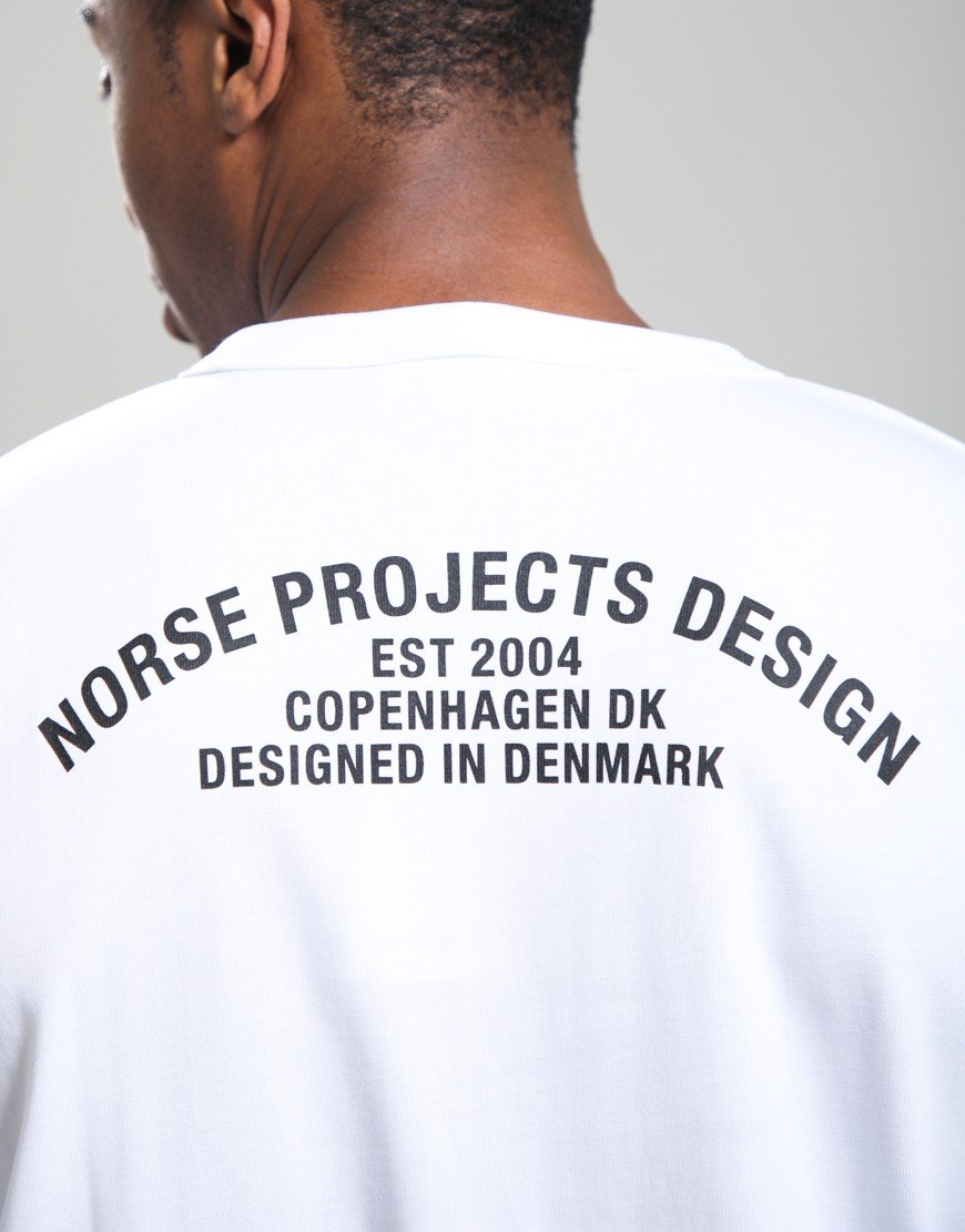 Norse Projects Snekkersten Organic Arch Print T-Shirt White