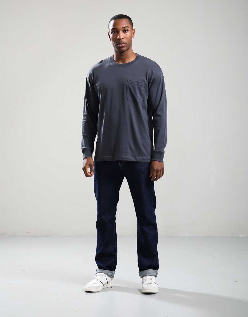 Norse Projects Standard Heavy Loose Fit Long Sleeve T-Shirt Graphite