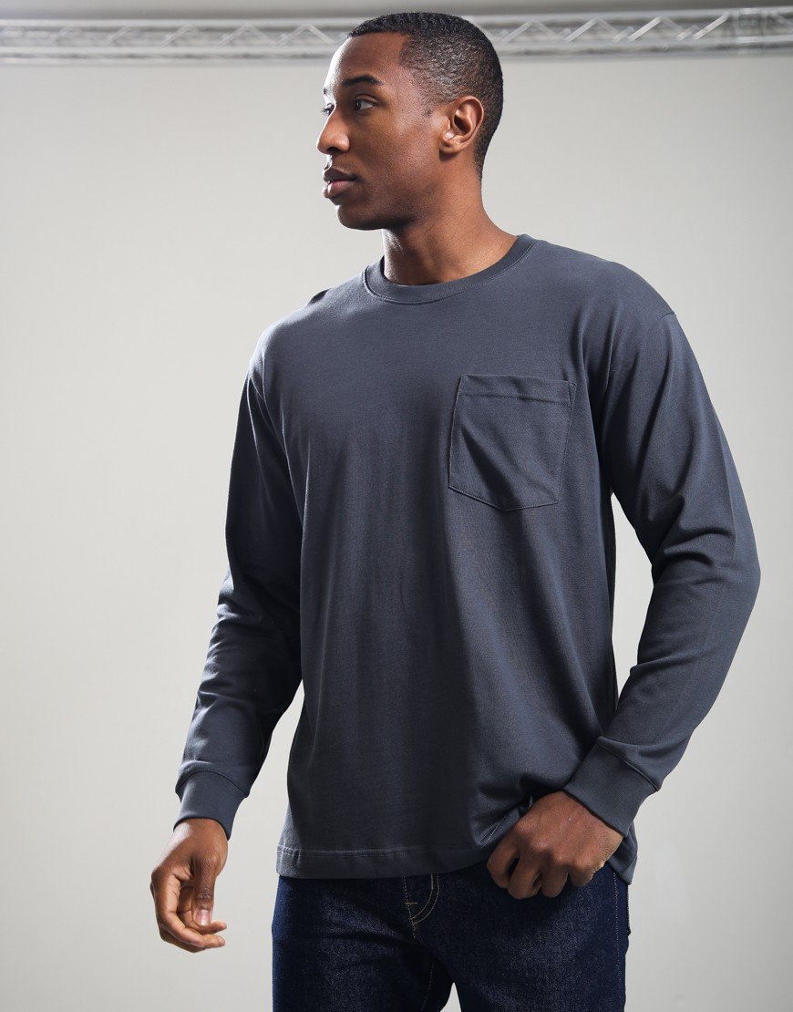 Norse Projects Standard Heavy Loose Fit Long Sleeve T-Shirt Graphite