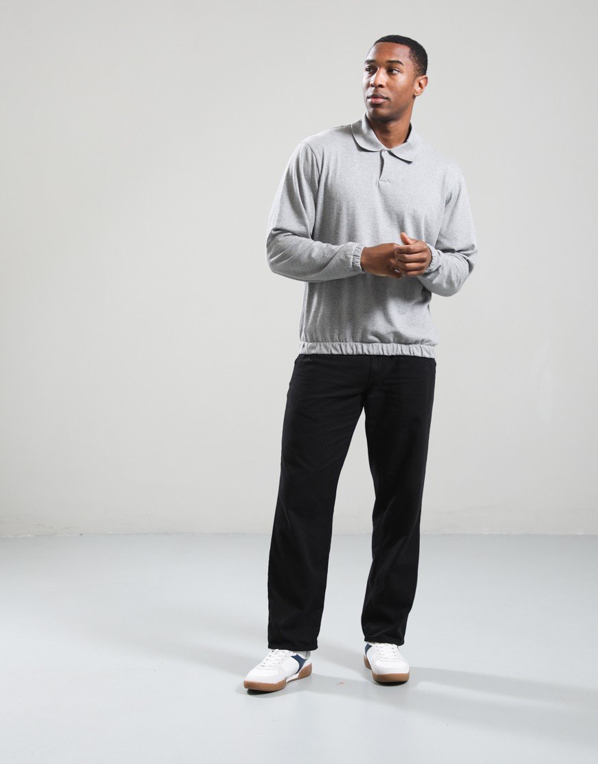 Norse Projects Sylane Light Pile Jersey Polo Shirt Grey