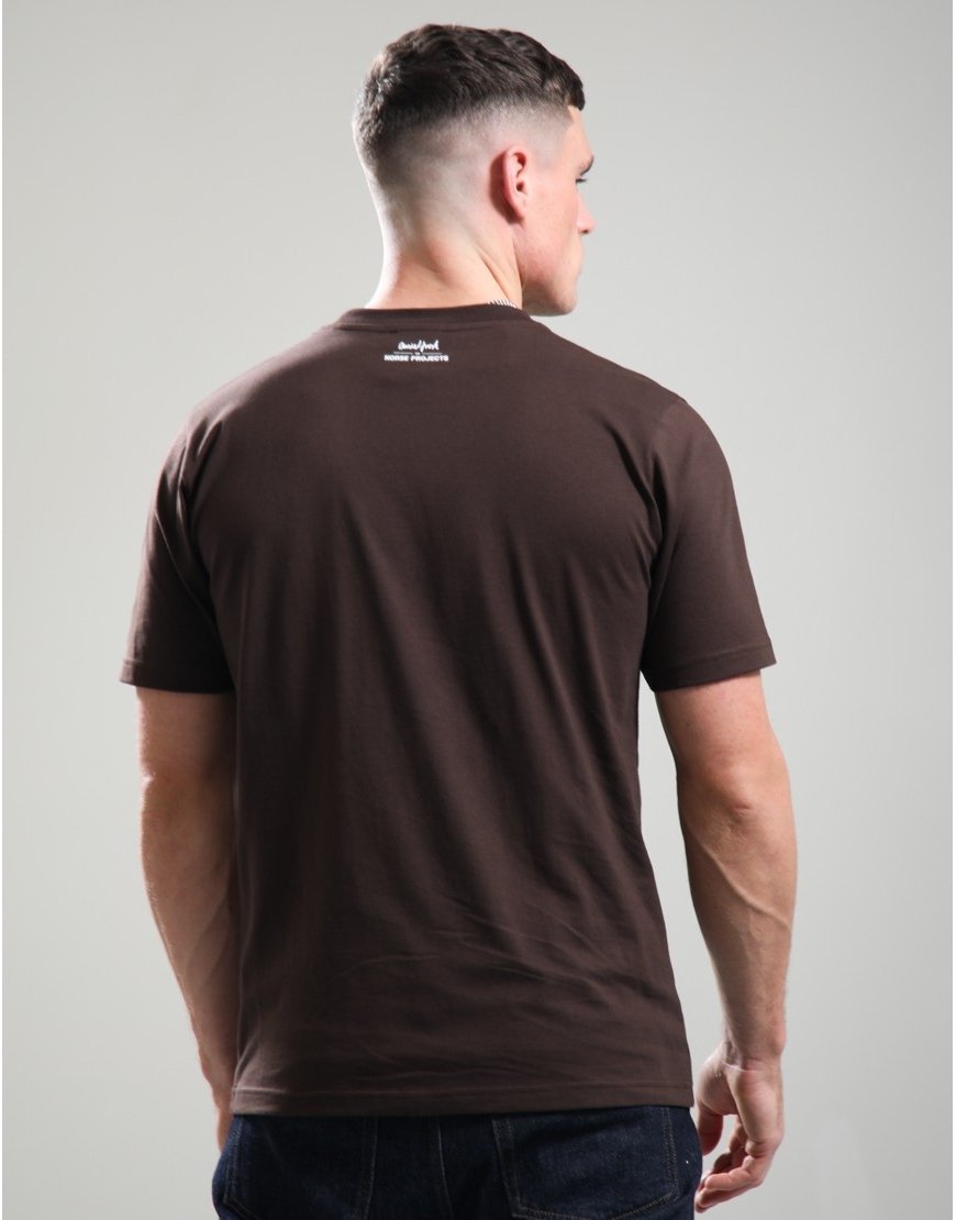 Norse x Daniel Frost Baker Ascent Print T-Shirt Seal Brown