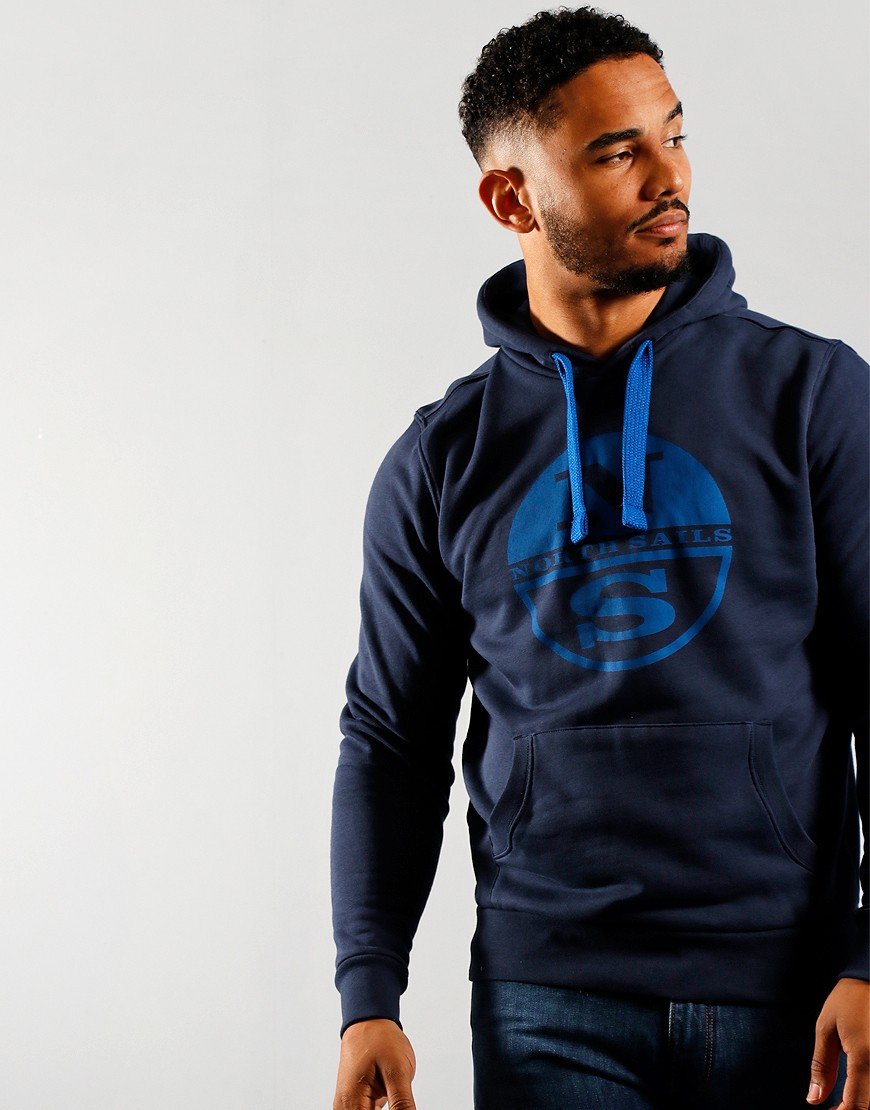 navy blue graphic hoodie