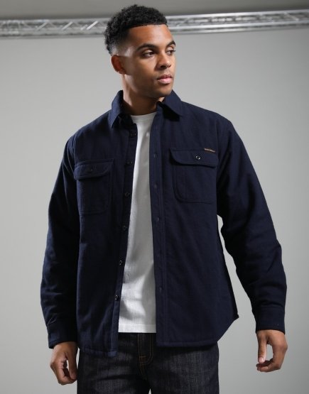Nudie Jeans Co. Glenn Padded Shirt Flannel Blueberry