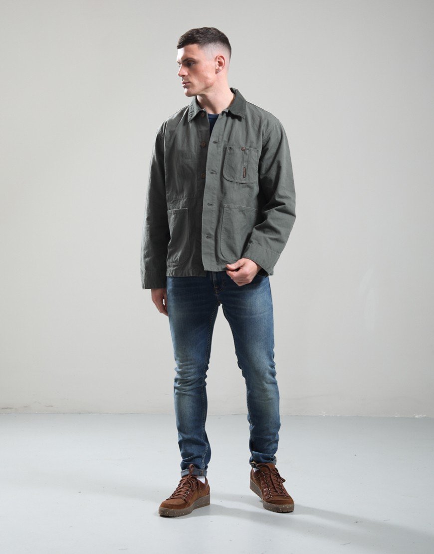 Nudie Jeans Co. Howie Chore Jacket Duck Canvas Green