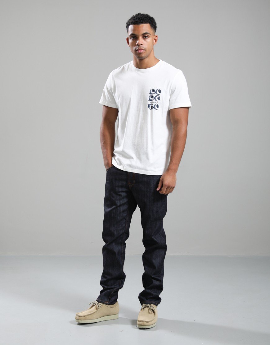 Nudie Jeans Co. Roy T-Shirt Wall Crack Chalk White