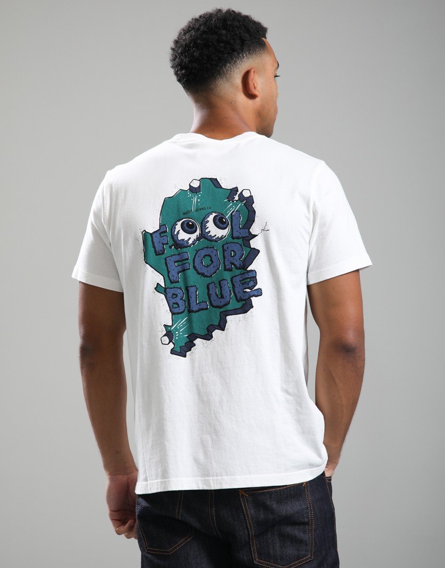 Nudie Jeans Co. Roy T-Shirt Wall Crack Chalk White