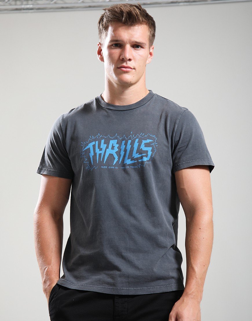 Nudie Jeans Co. Roy Thriller Tracks T-Shirt Anthracite