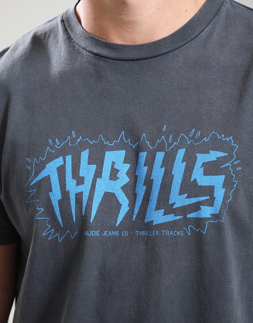Nudie Jeans Co. Roy Thriller Tracks T-Shirt Anthracite
