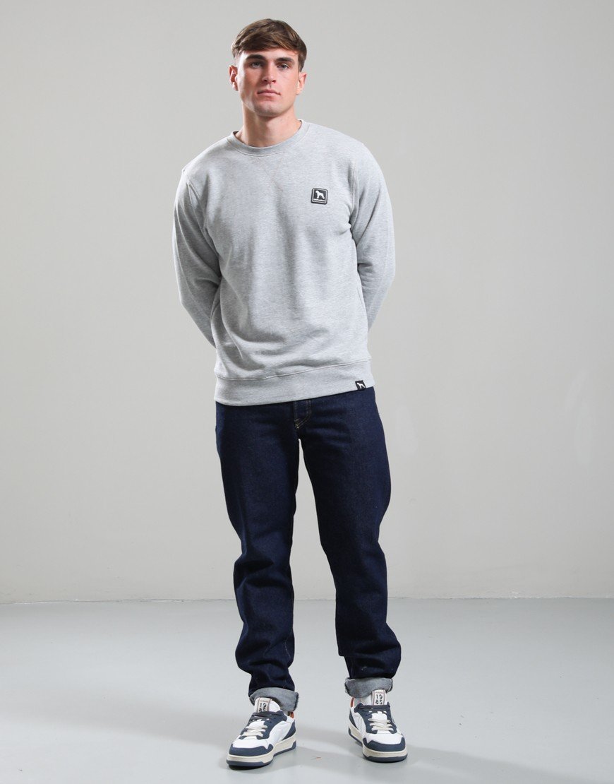 One True Saxon Dexon Crew Sweat Grey Marl