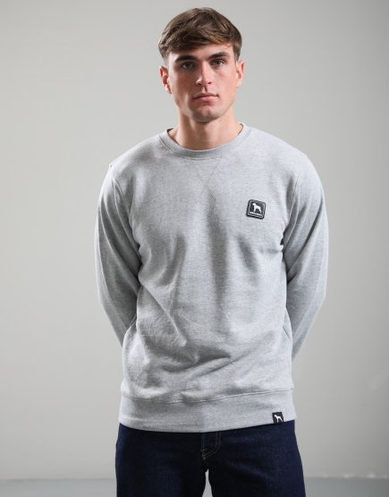 One True Saxon Dexon Crew Sweat Grey Marl