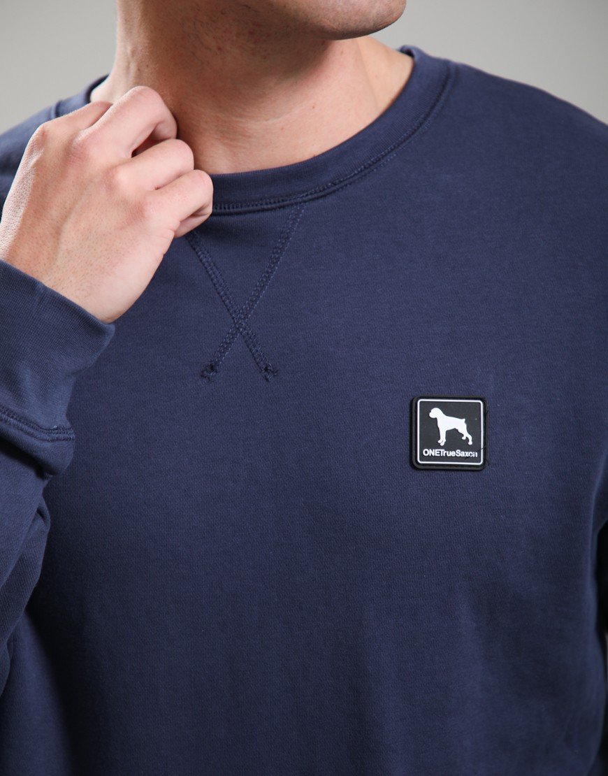 One True Saxon Dexon Crew Sweat Navy
