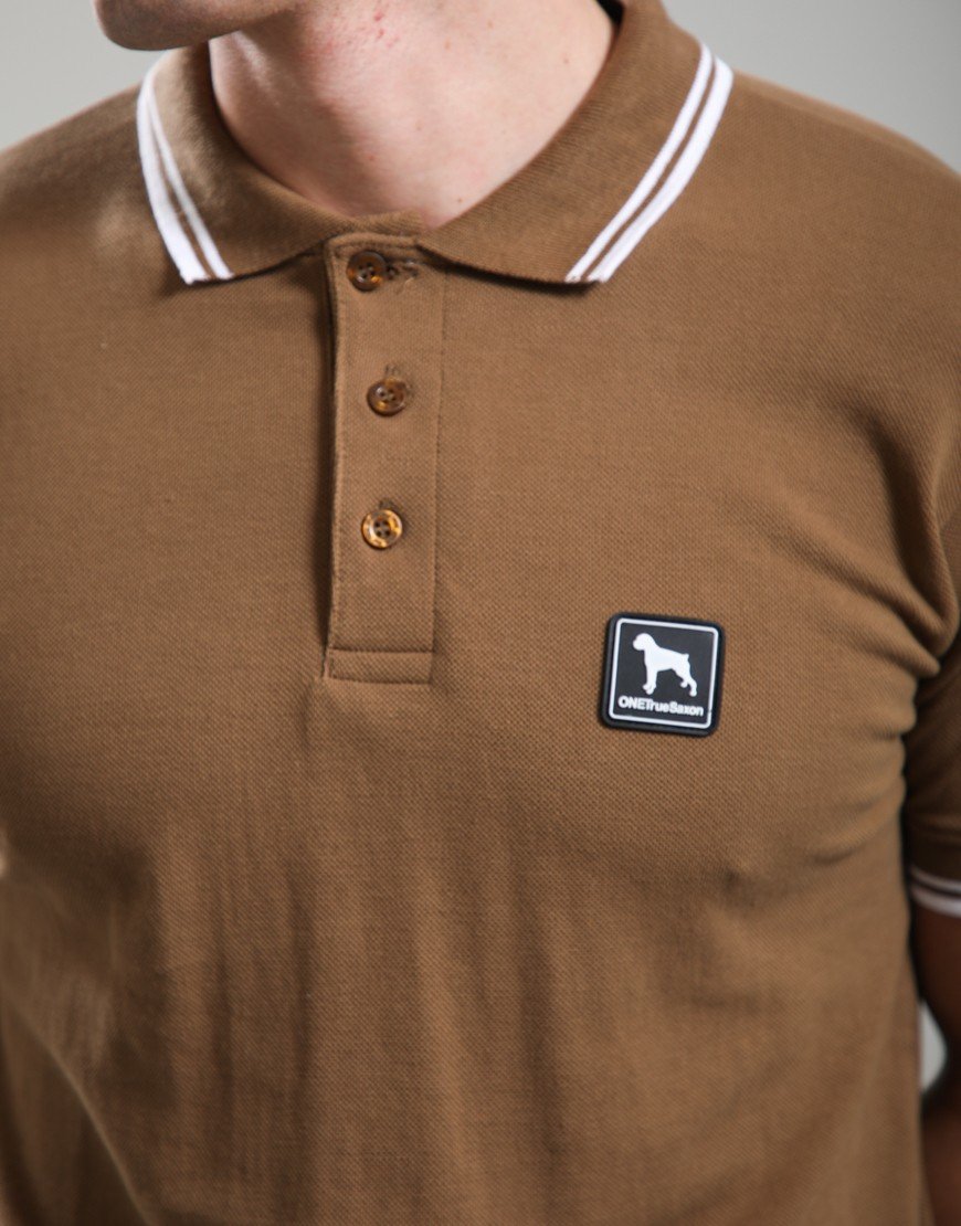 One True Saxon Dexon Polo Shirt Brown