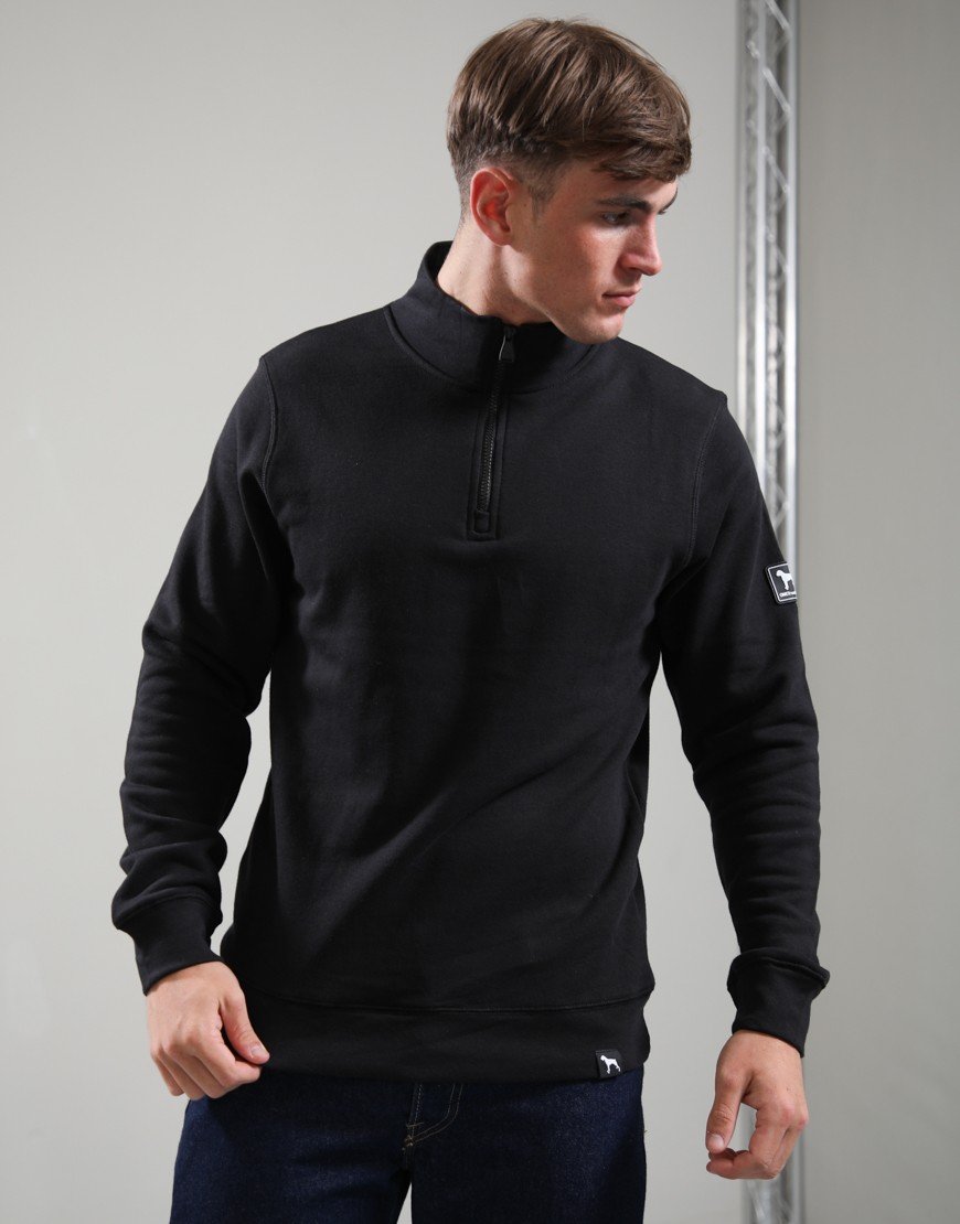 One True Saxon Dexon 1/4 Zip Sweat Black