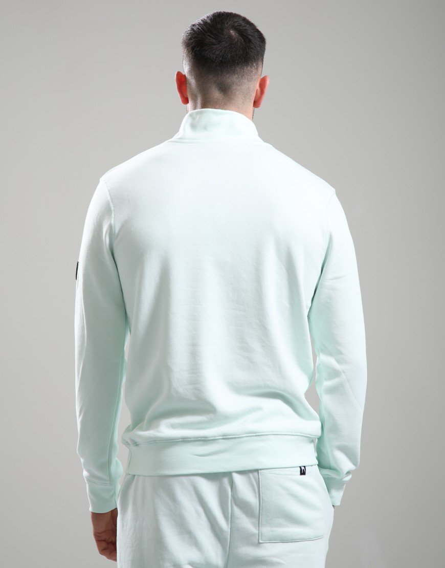 One True Saxon Dexon 1/4 Zip Sweat Turquoise