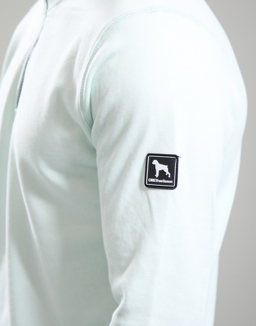 One True Saxon Dexon 1/4 Zip Sweat Turquoise