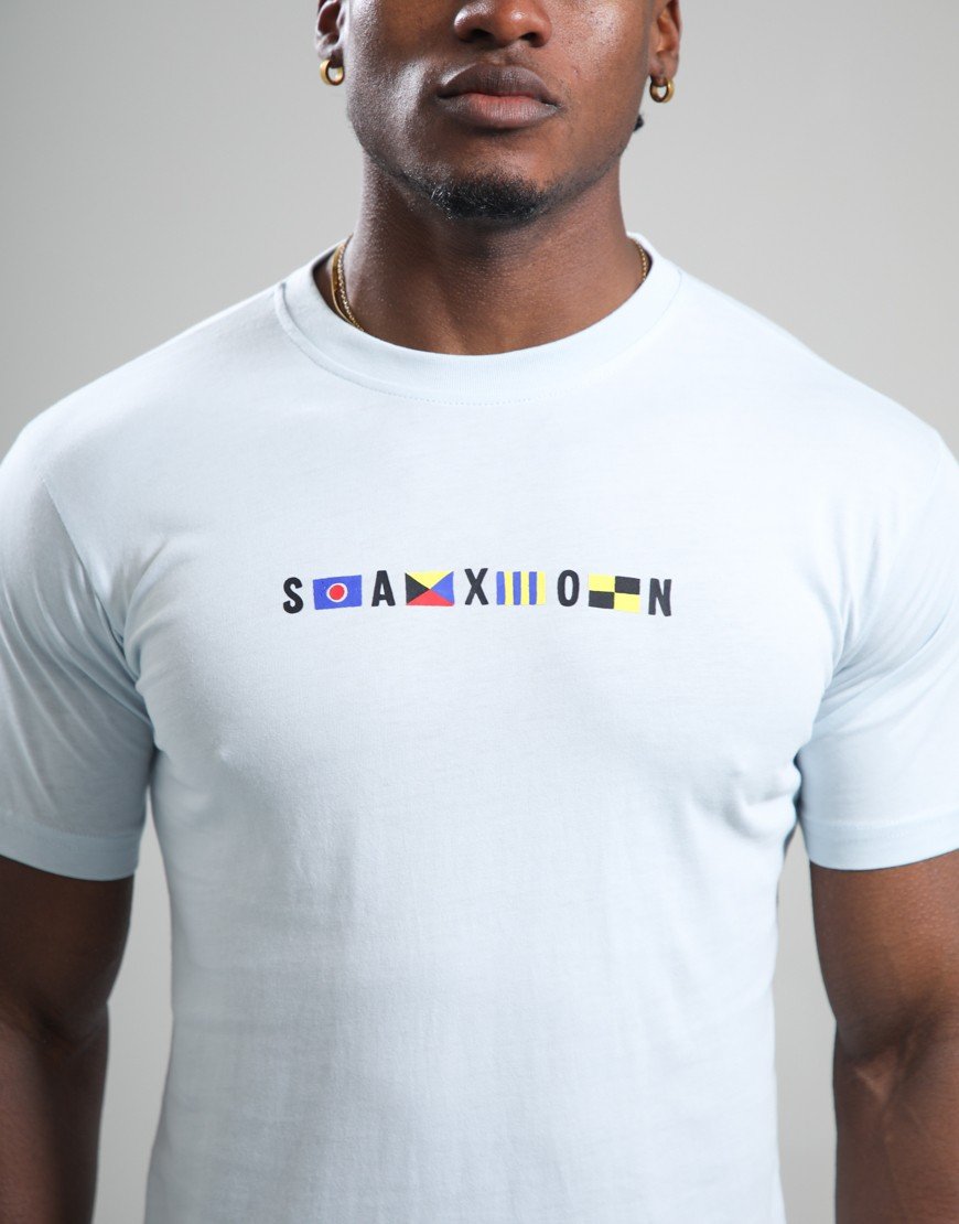 One True Saxon Port T-Shirt Cool Blue