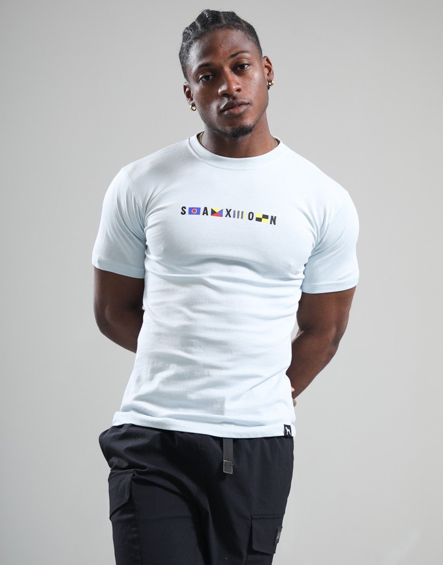 One True Saxon Port T-Shirt Cool Blue