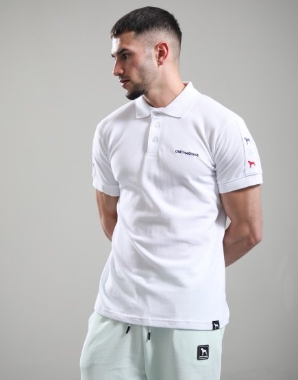 One True Saxon Summon Polo Shirt Optic White
