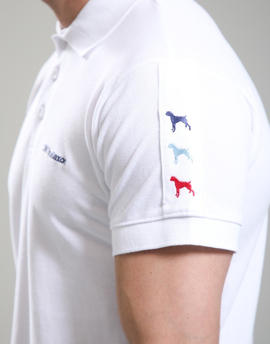 One True Saxon Summon Polo Shirt Optic White