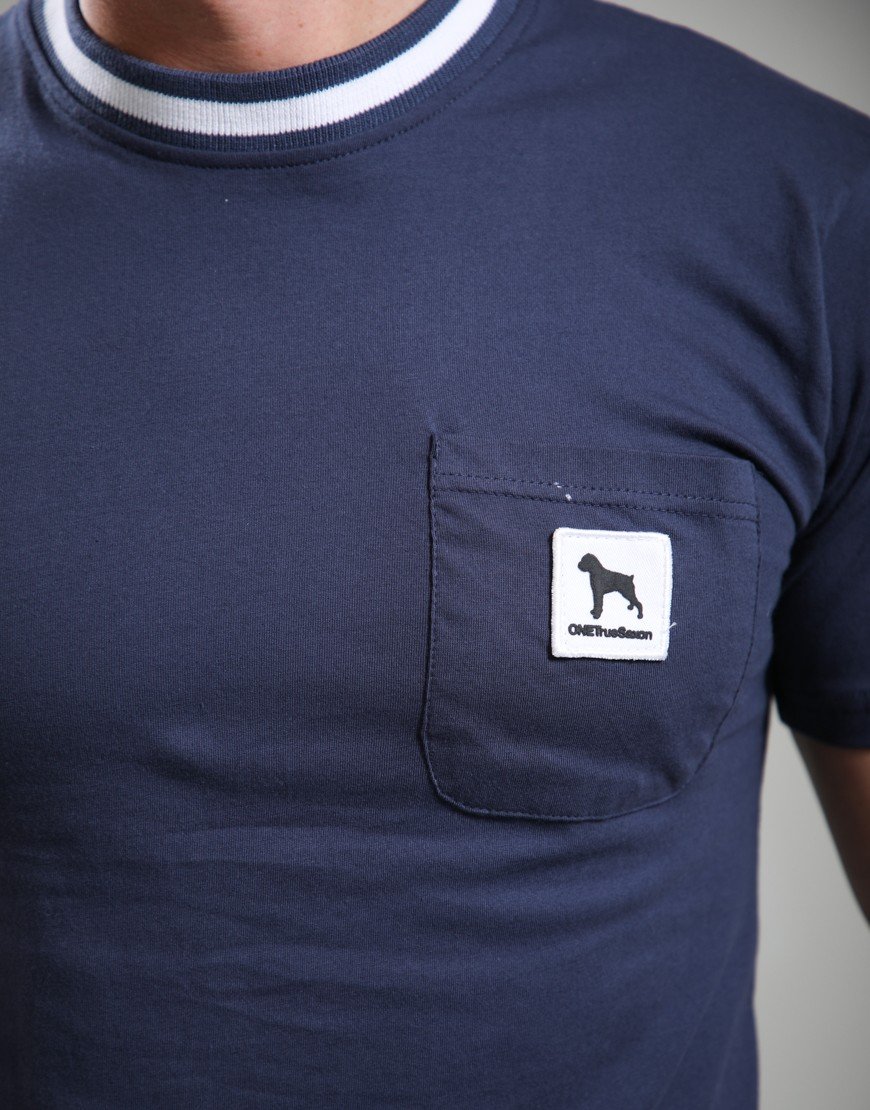One True Saxon Tipped T-Shirt Navy
