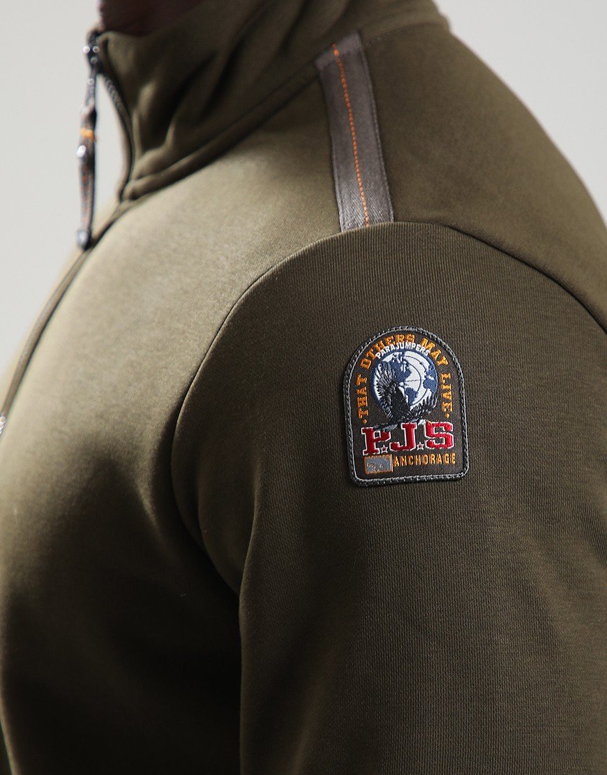 Parajumpers Broad Peak Half Neck Fleece Deep Moss Parajumpers Broad Peak Half Neck Fleece Deep Moss