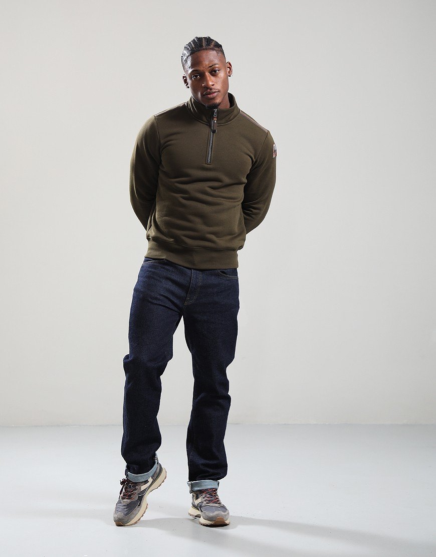 Parajumpers Broad Peak Half Neck Fleece Deep Moss Parajumpers Broad Peak Half Neck Fleece Deep Moss