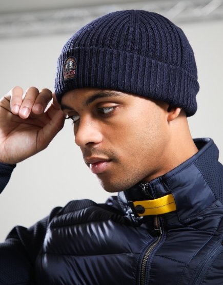 Parajumpers Matio Knitted Beanie Navy Blue
