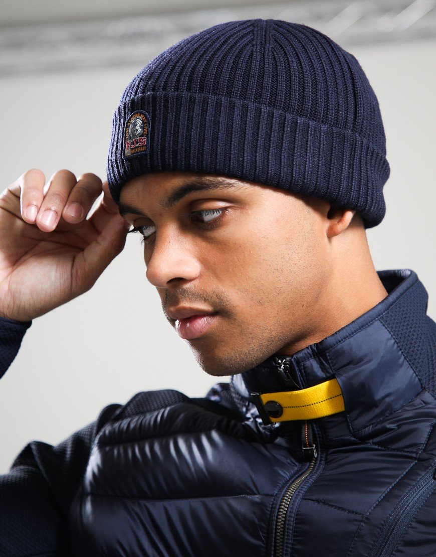 Parajumpers Matio Knitted Beanie Navy Blue