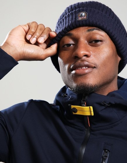 Parajumpers Ribbed Beanie Hat Blue Navy