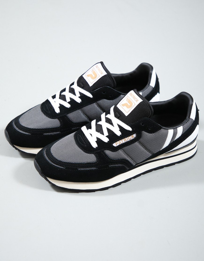 Patrick Bronby Runner Trainers Black/Dark Grey/White