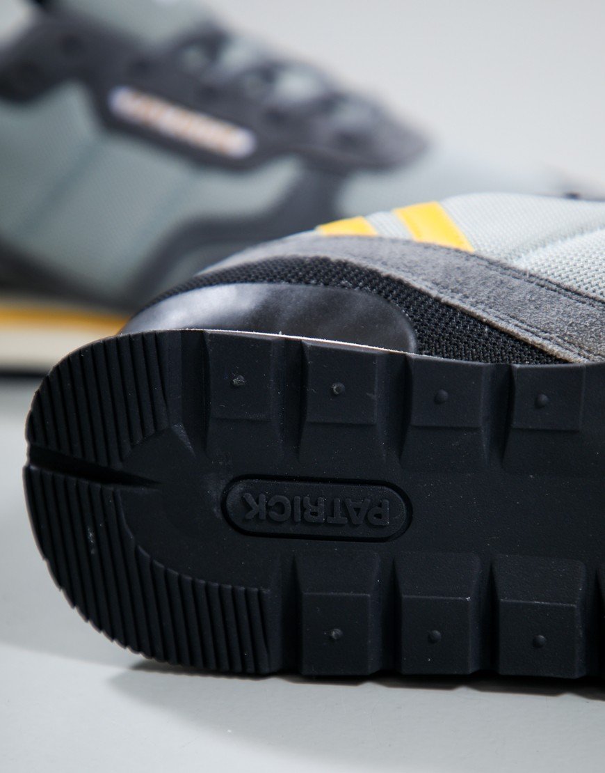 Patrick Bronby Runner Trainers Grey/Yellow/Black