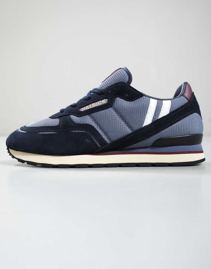Patrick Bronby Runner Trainers Navy/Blue/Burgundy