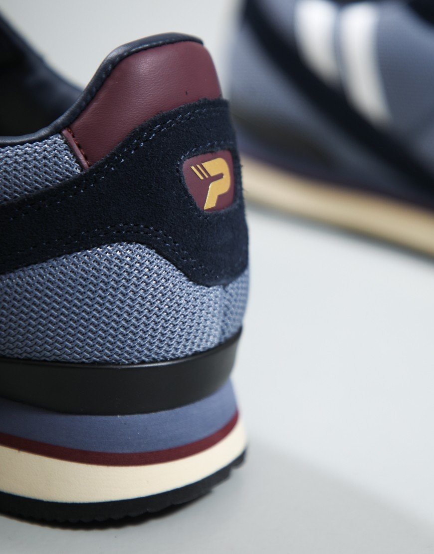 Patrick Bronby Runner Trainers Navy/Blue/Burgundy