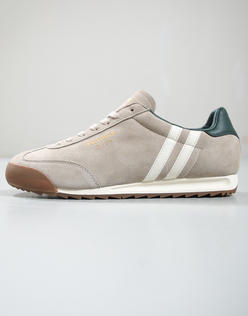 Patrick Dijon Runner Trainers Stone/Off White/Dark Green