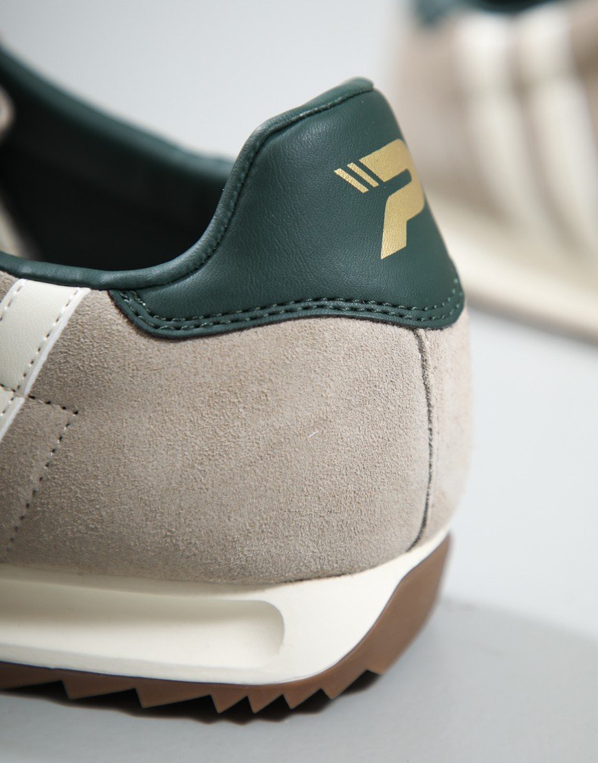Patrick Dijon Runner Trainers Stone/Off White/Dark Green