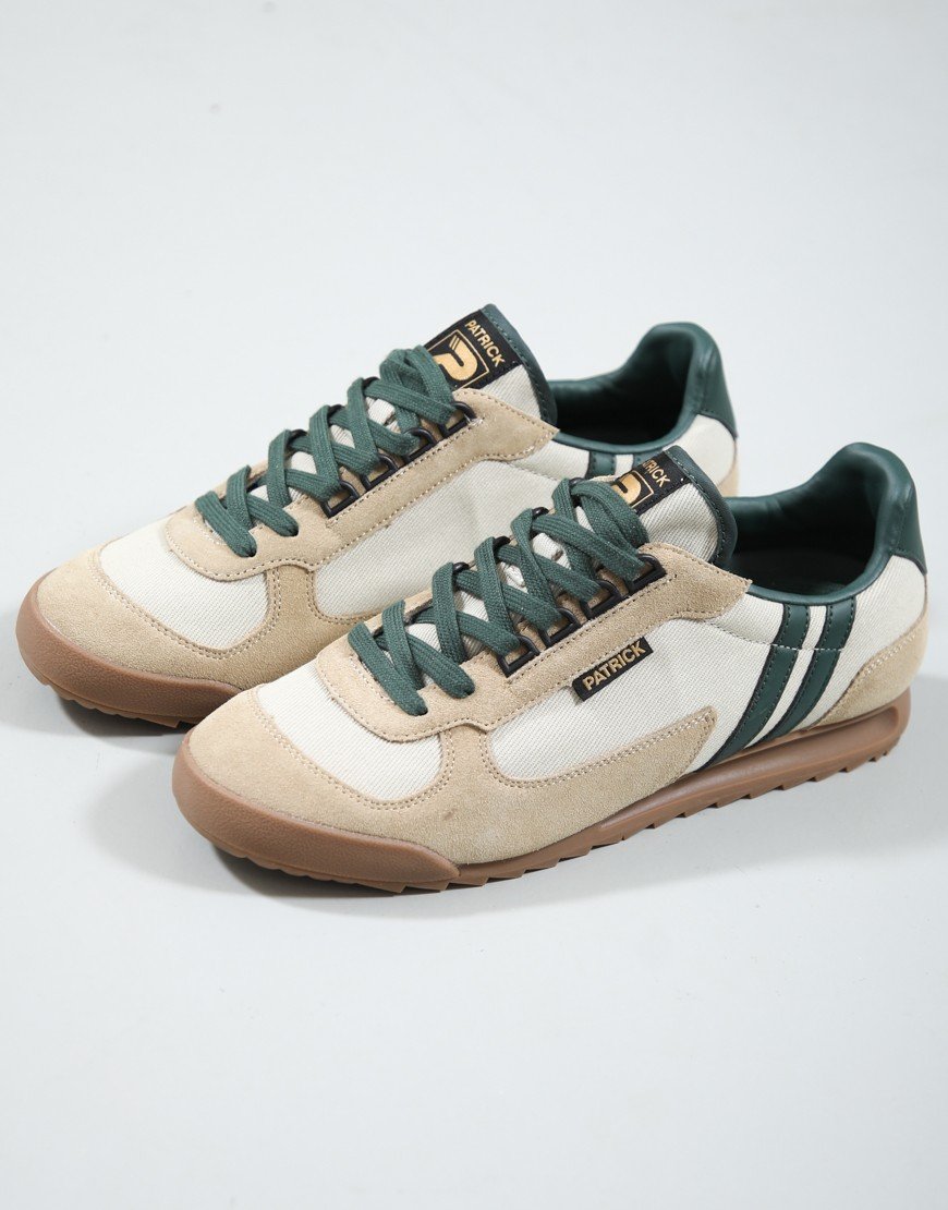 Patrick Forza Runner Trainers Stone/Dark Green