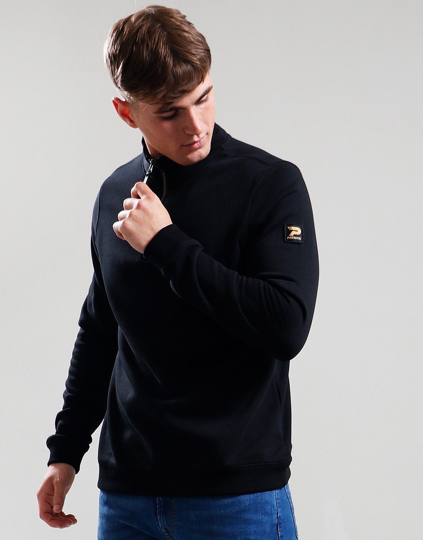 Patrick Harlem 1/4 Zip Sweat Black