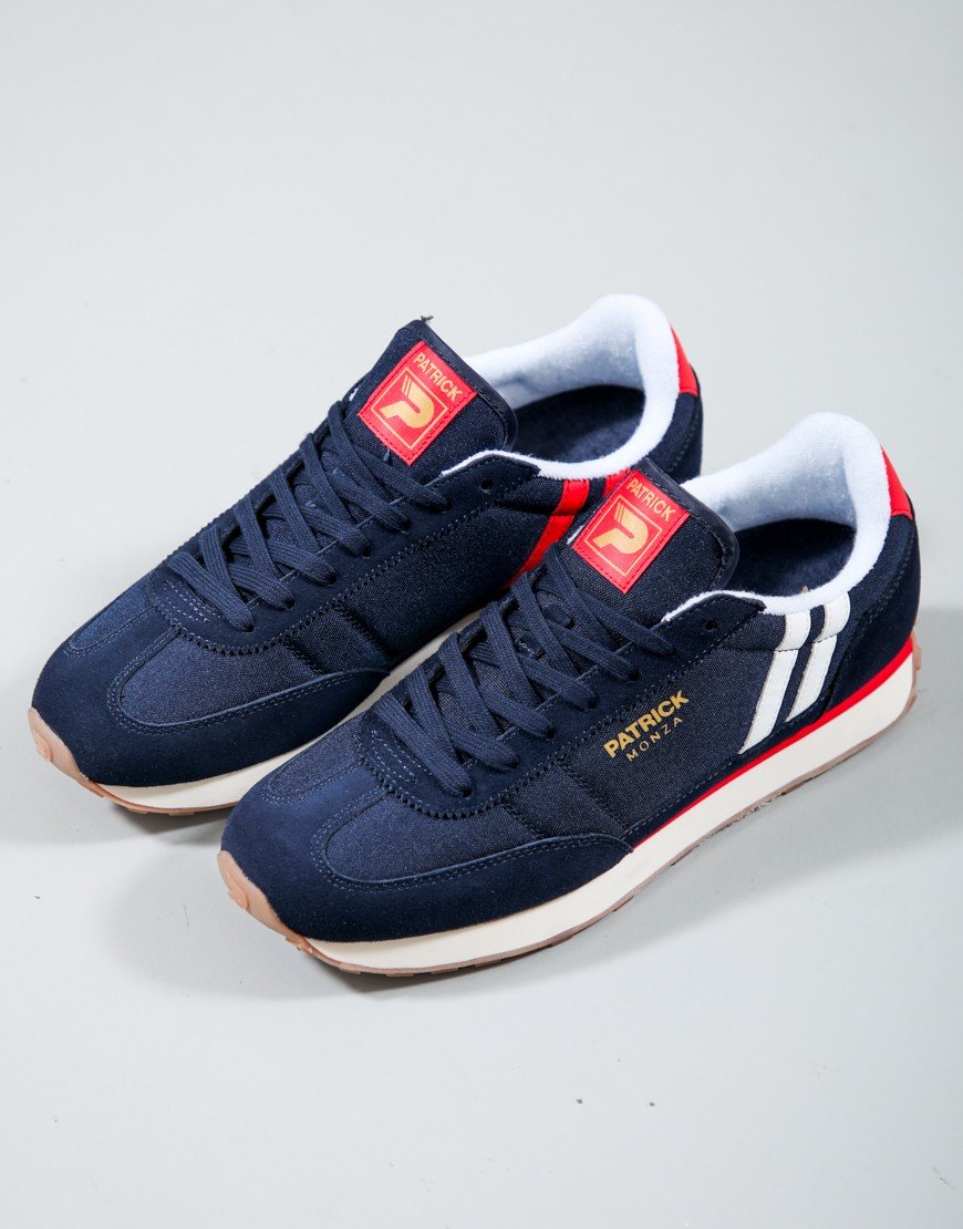 Patrick Monza Runner Trainers Navy/White/Red