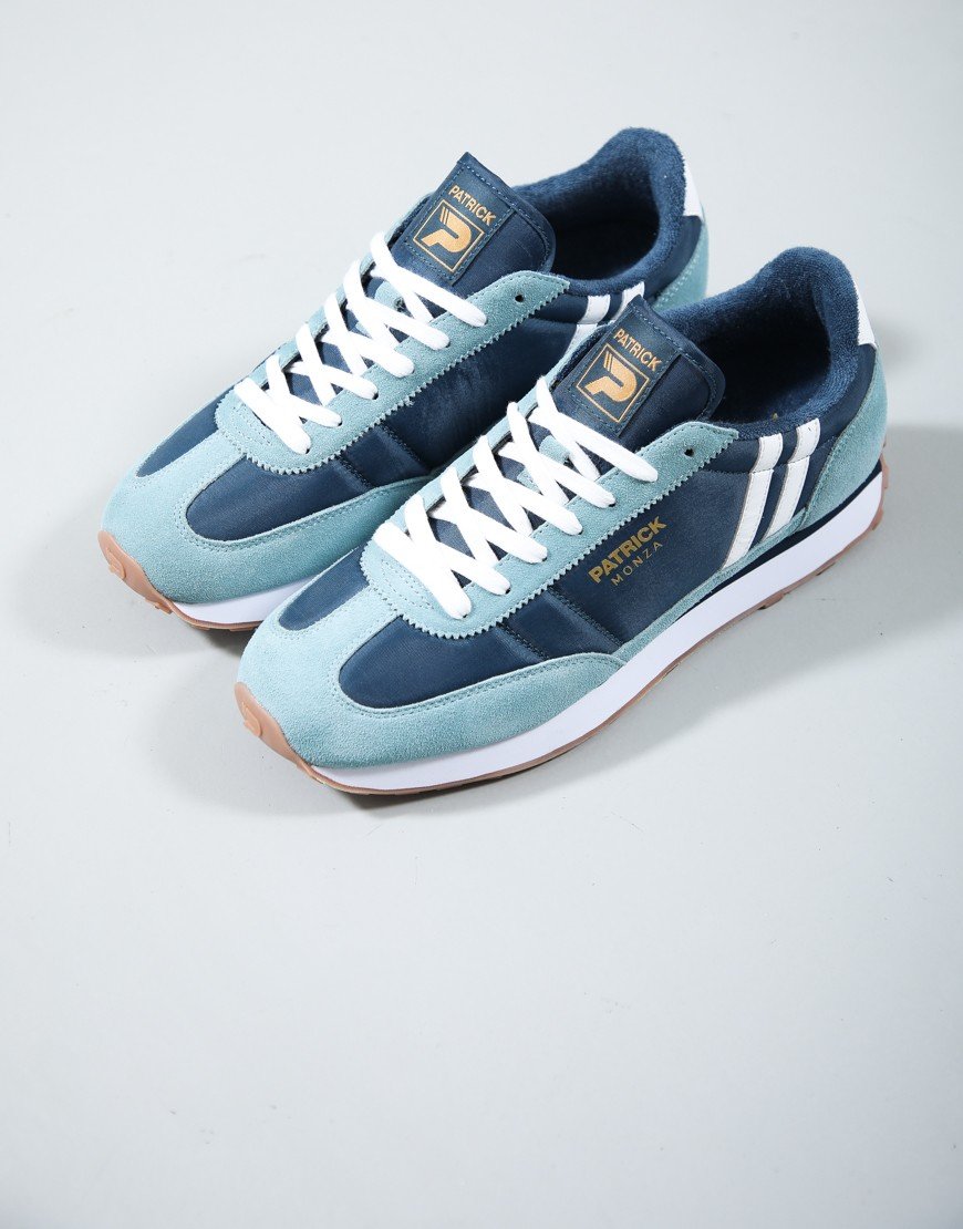 Patrick Monza Runner Trainers Light Blue/Dark Blue/White