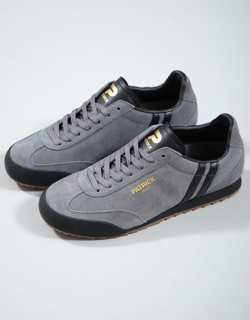 Patrick Rio Runner Trainers Charcoal/Black