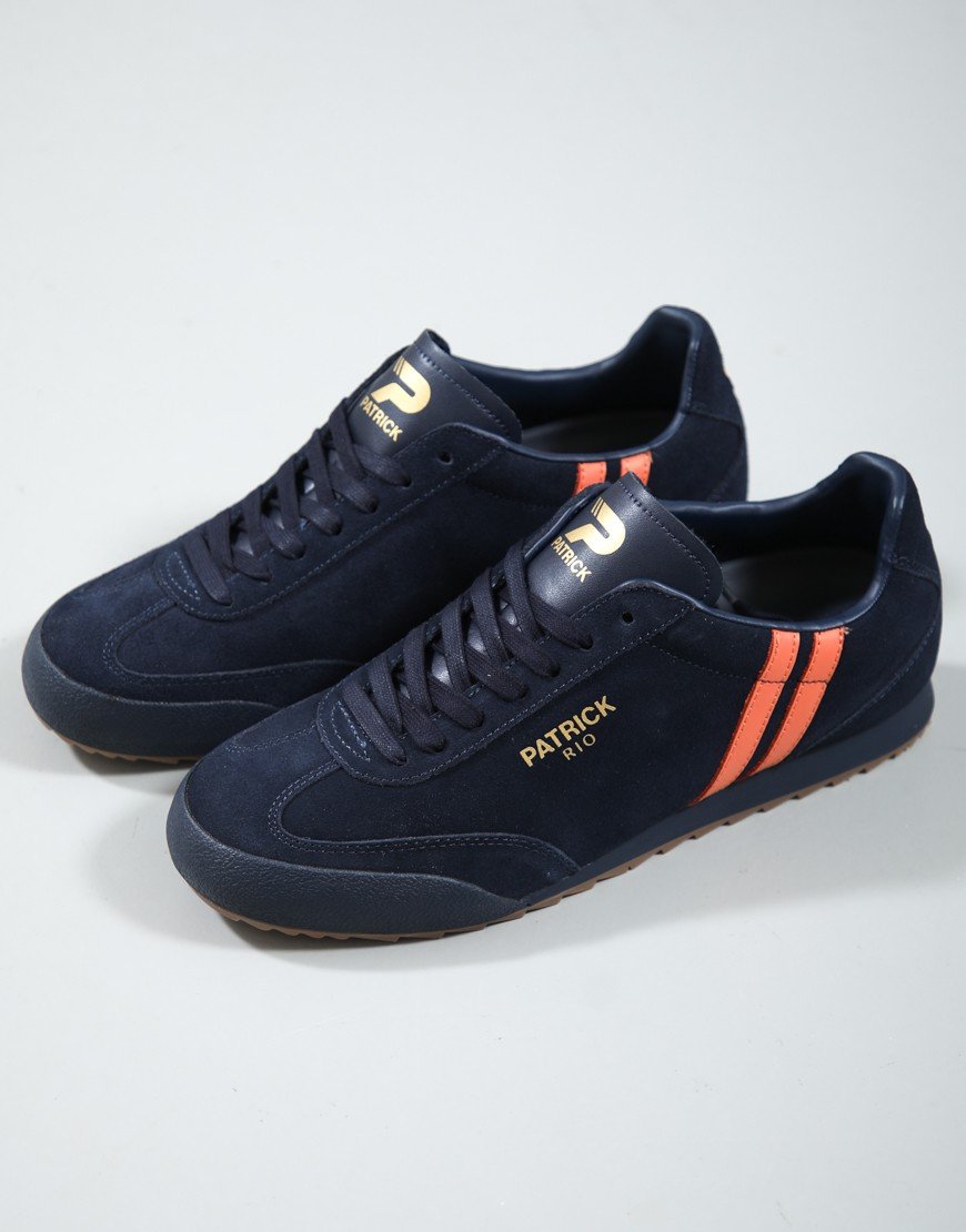 Patrick Rio Runner Trainers Navy/Orange