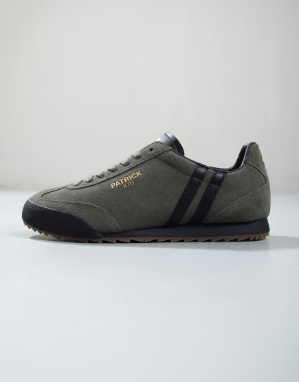 Patrick Rio Runner Trainers Olive/Black