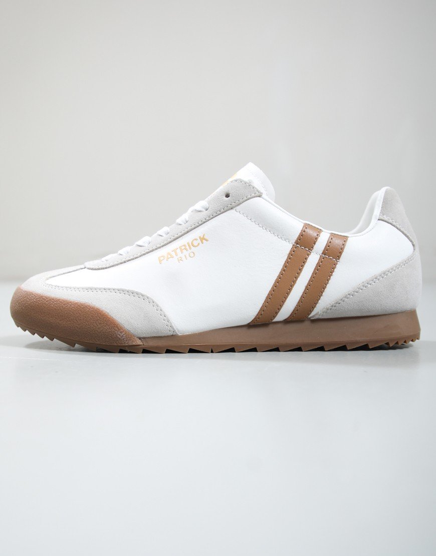 Patrick Rio Runner Trainers White/Tan