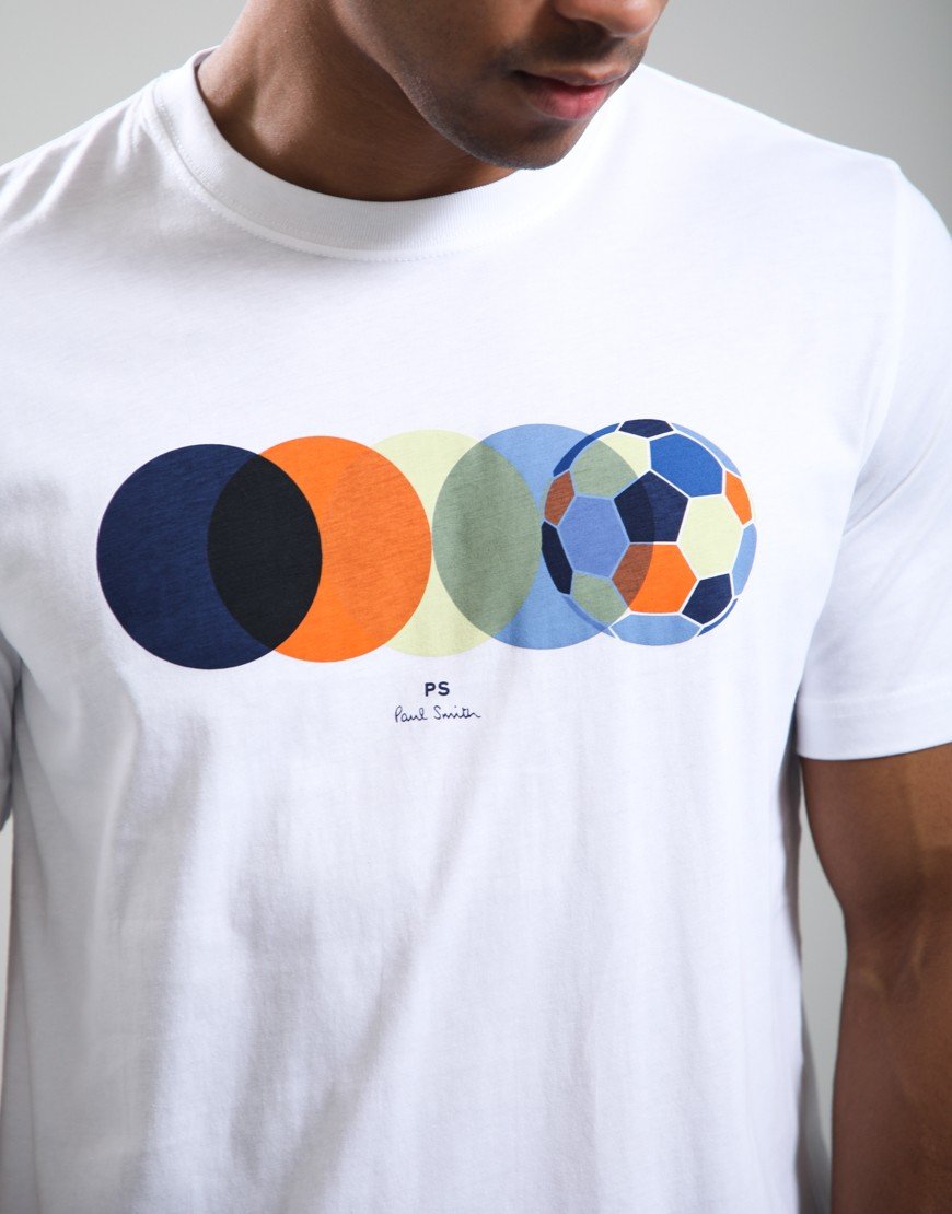 Paul Smith Football Circles T-Shirt White