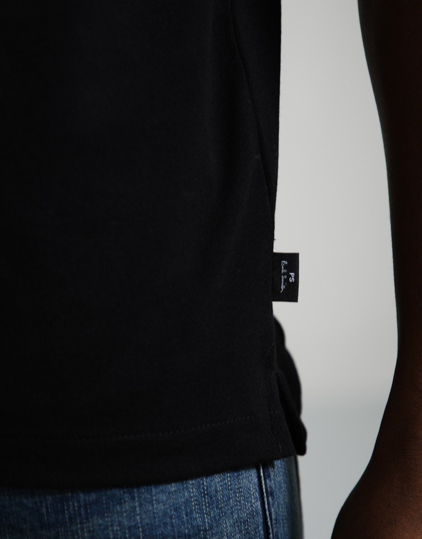 Paul Smith Regular Fit Stripe Detail Polo Shirt 79 Black