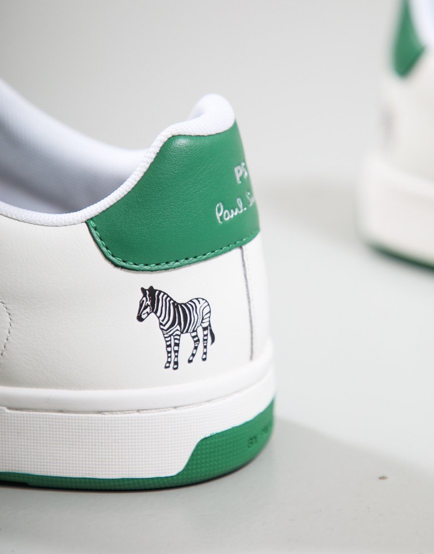 Paul Smith Albany Trainers White Green Spoiler