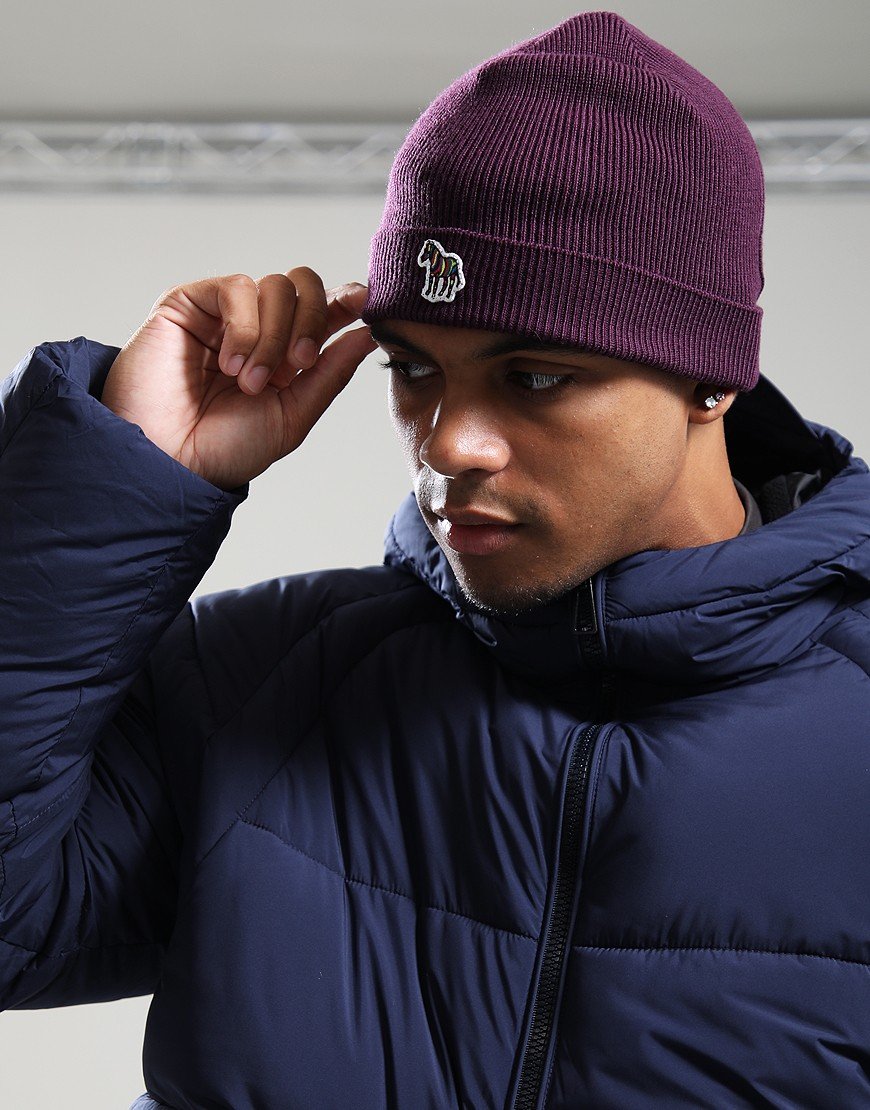 Paul Smith Zebra Beanie 29 Very Dark Red