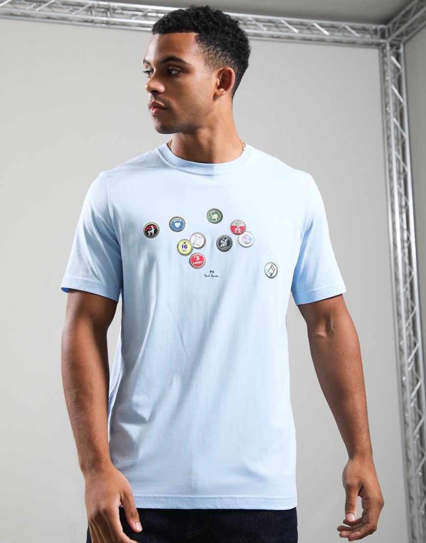 Paul Smith Bottle Tops T-Shirt Light Blue