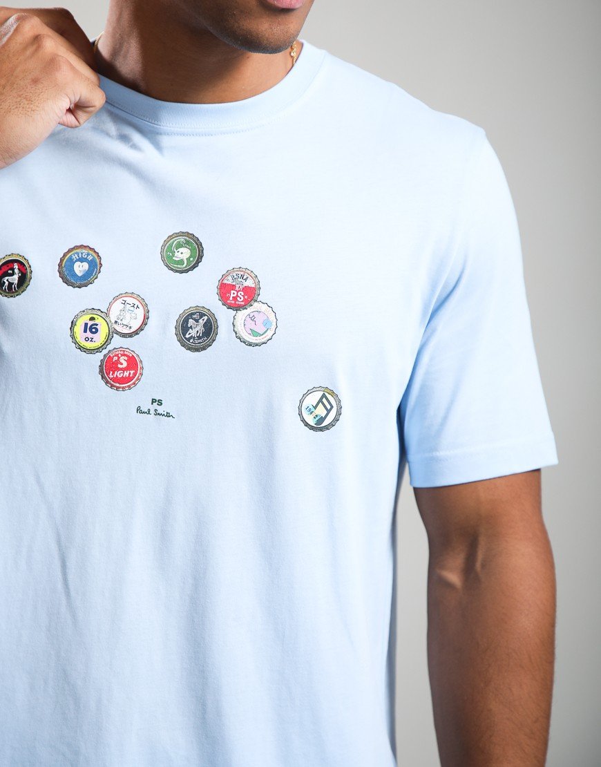 Paul Smith Bottle Tops T-Shirt Light Blue