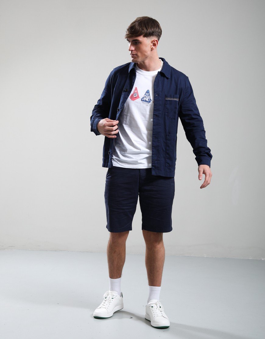 Paul Smith Cotton-Twill Stitch Stripe Work Jacket Navy